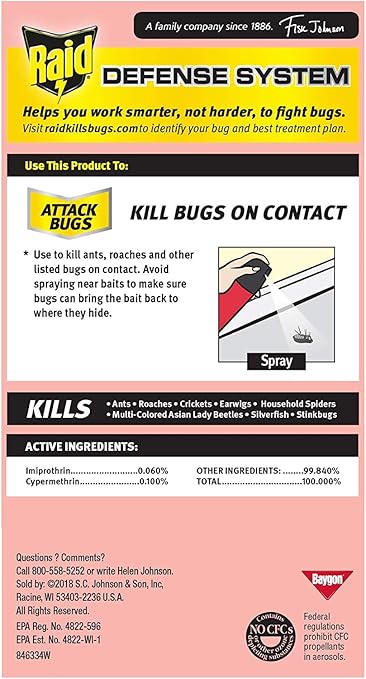 Raid Ant and Roach Kills on Contact No Lingering Chemical Odor Outdoor Fresh Scent 12 Oz (Pack of 3)