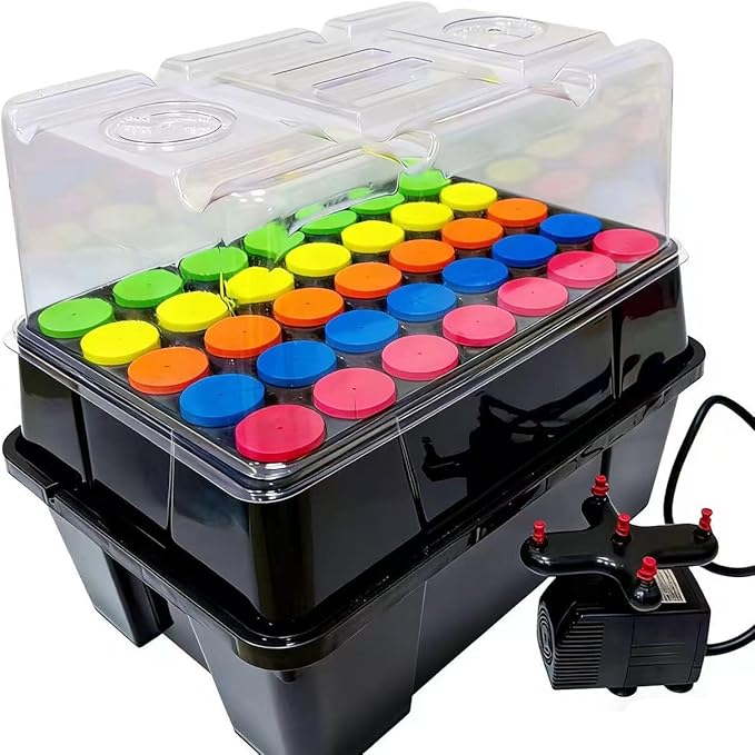 Aeroponic Cloner Machine Cloning Machine 35 Site for Cutting Rooting Germination Kit Using 1.625 inch Neoprene Clone Inserts