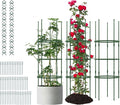 Happygrill 3 Pack Plant Cages and Supports 60 inch Tall Adjustable Tomato Cage w/Clips &amp Ties Heavy-Duty Garden Trellis for Climbing Plants Vines Flowers Vegetables Potted Plants Indoor Outd