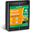 Multi Functional Weed Barrier Landscape Fabric Easy-to-use Grass Cover Outdoor Weed Mat Garden Lawn Fabriccan Remove Weeds can be Used Multiple Times (4FT*100FT)