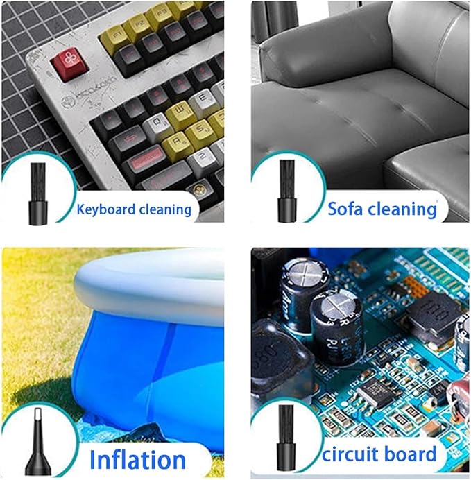 Electric Dust Collector Portable Dust Blower Multifunctional Dust Collector Dual Use Car and Home Daily Household Wireless