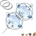 2-Pack Mole Trap High-Efficiency Lawn-Specific Mouse Catcher Reusable Outdoor Use Easy Setup HTG-0302 Model (5in-Galvanized)