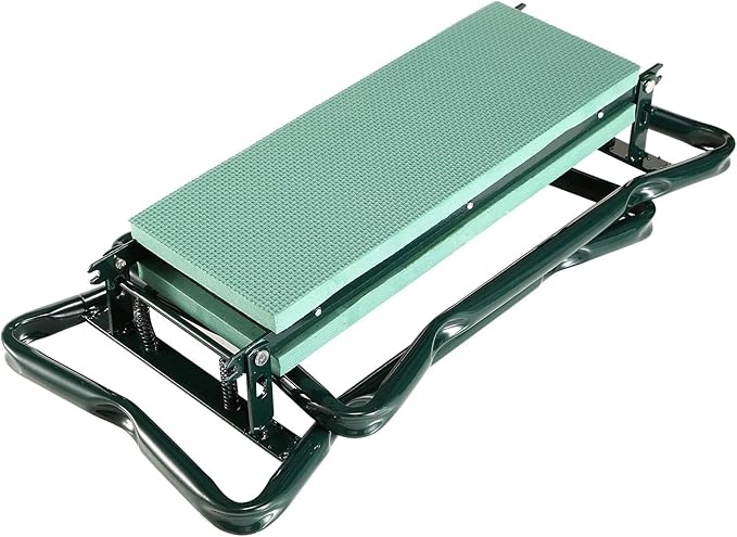 Moclever Garden Kneeler and Seat - Gardening Stool Bench Kneeling Pad with Handles - Foldable Stool for Ease of Storage - Thicken EVA Foam Pad Protect Knee with Tool Pouch for GardeningFishing