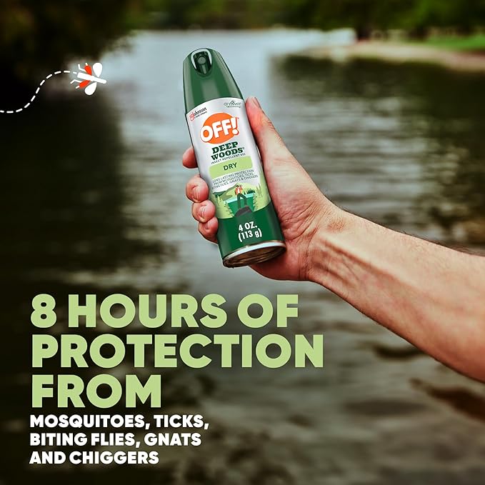 OFF! Deep Woods Dry Bug Spray Insect Repellent VIII Long Lasting Outdoor Protection from Mosquitoes and Ticks 4 Ounce (Pack of 12)