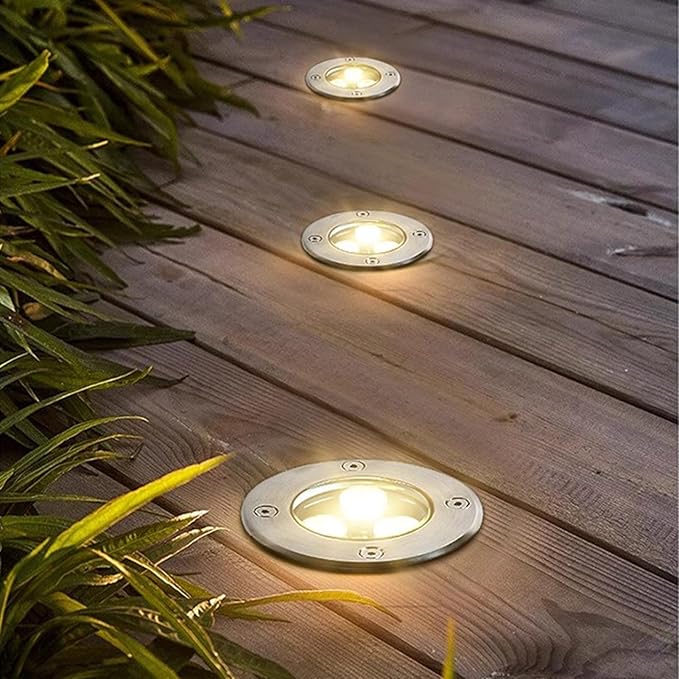 LED Underground Light IP66 Waterproof AC85-110V Landscape Lighting for Yard Garden Patio Pathway Step Deck Decoration Spotlight