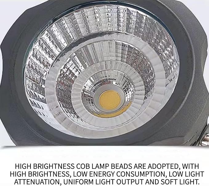 Outdoor LED Spotlight High Power COB Round Landscape Lights AC IP67 Waterproof Tree Light Landscape Lighting 180° Adjustable BracketYellow-10W()