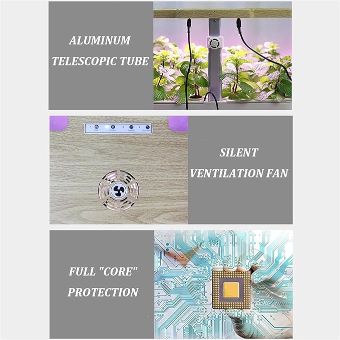 Hydroponics Growing Systems Kit Hydroponics Tower with LED Grow Lightfor Herbs Fruits and Vegetables(StyleA)