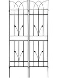 2 Pack Large Garden Trellis 71 H x 17.7 W Heavy Duty Rustproof Black Iron Plant Trellis for Potted Plant Support Metal Climbing Rose Trellis Vine Vegetable Cucumber