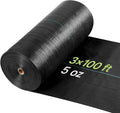 VEVOR Weed Barrier Fabric Heavy Duty 3x100FT 5oz Landscape Fabric Woven Weed Blocker Fabrics Garden Fabrics Weeds Barrier Weeds Control Ground Cover Geotextile Webbing Gardening Mat Black