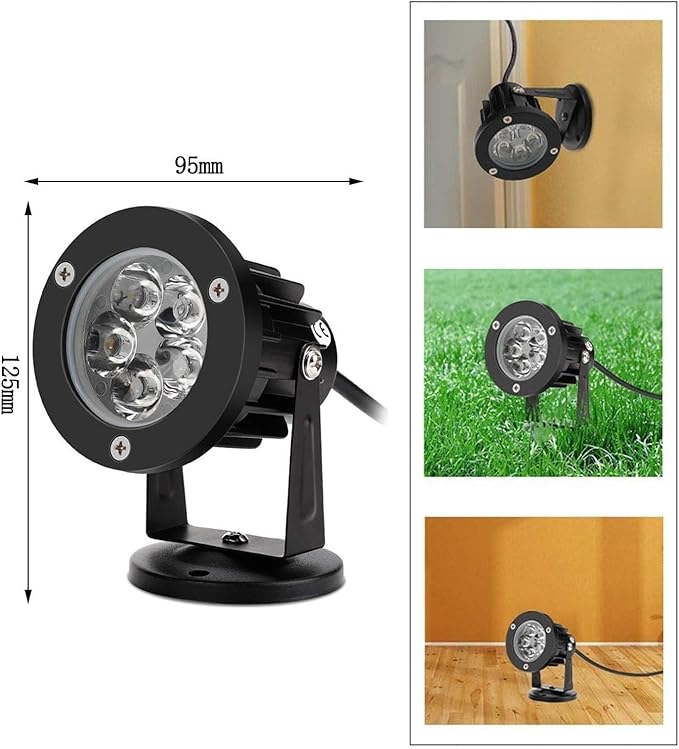 1/2PCS Ground Spotlight Lights - LED Tree Floodlight 5W Adjustable Garden Landscape Spotlight Terrace Lawn LED Light(Warm Light1PSC-5w(AC12v))