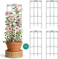 Trellis for Climbing Plants Indoor 4 Pack 31'' Metal Plant Trellis Indoor for Potted Plants Sturdy Plant Support Outdoor for Ivy Pothos Monstera Hoya Flower Vine Rectangular Shape