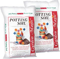 Michigan Peat 2 Pack Garden Magic General Purpose Moisture Retaining Potting Soil Mix for Indoor and Outdoor Planting 40 lb Bag