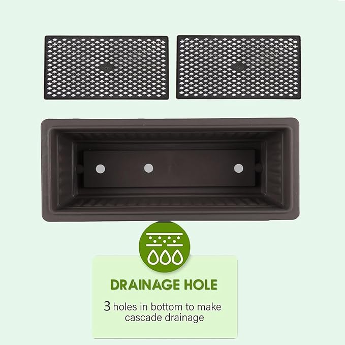 Homdox 2 Pack Elevated Garden Bed 5-Tier Freestanding Vertical Raised Bed for Gardening 5 Garden Planter Boxes and 5 Hooks Perfect to Grow Vegetables Herbs Flowers Outdoor Indoor Black