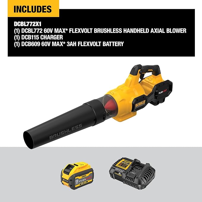 DEWALT FLEXVOLT 60V MAX* Blower 125 MPH 600 CFM (DCBL772X1)
