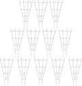 Panacea Products 89635 Garden Pot Trellis Fan Green Steel 36 x 15-in. - Quantity 12