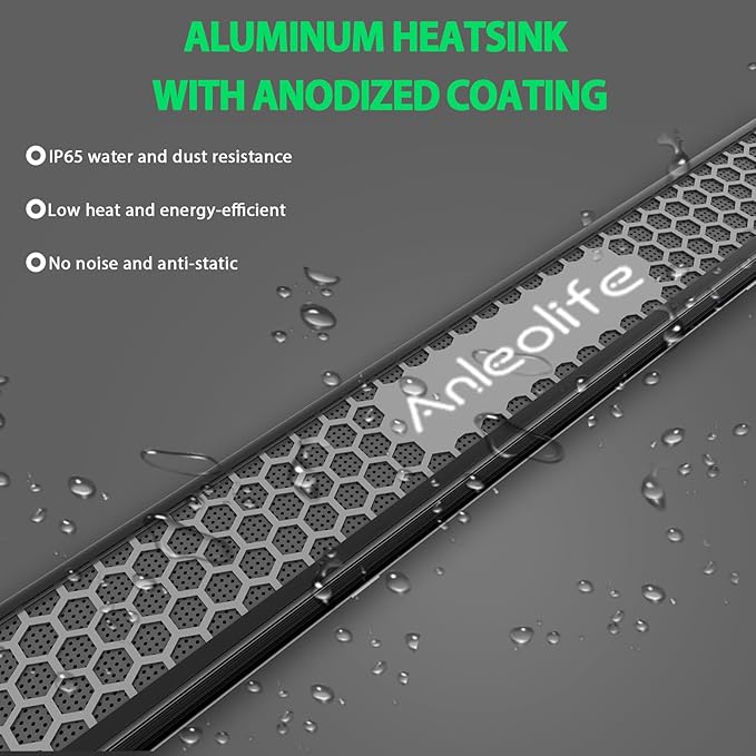 A ANLEOLIFE Stretchable LED Grow Lights with LM301H EVO Diodes 300W Full Spectrum Dimmable 3x4ft Coverage Bar Style Growing Lamp for Indoor/Tent Plants