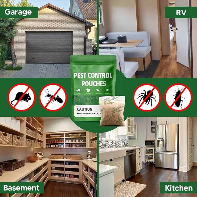 Pest Control Mouse Repellent Pouches Rodent Repellent Mice Repellant Indoor Peppermint Mice to Repel Spider Ant Roach &amp Mosquito Rat Repellant Outdoor Keep Mouse Out of Camper-8P