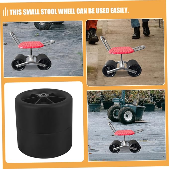BESPORTBLE 2pcs Gardening Stool Wheel Mobile Rolling Seat for Easy Planting and Maintenance Convenient Wheels for Outdoor Tasks Space-Saving and Design