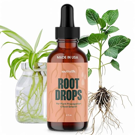 Root Drops - Liquid Rooting Vitamins | Fast Propagation Stronger Roots Less Shock | Works in Water Soil Leca Moss | for All Indoor Houseplants Like Pothos Monstera Philodendron (4 oz)