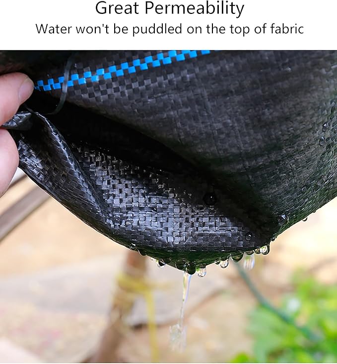 Weed Control Membrane Heavy Duty Weed Barrier Fabric Resistant Ground Cover Membrane Landscape Fabric for Artificial Grass Patios Paths Flower Beds(1 * 100m)