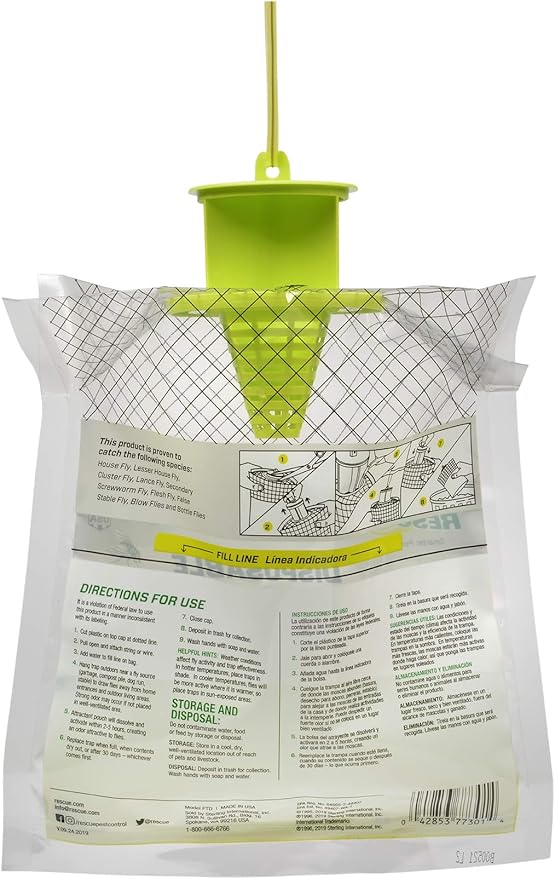 RESCUE! Outdoor Disposable Hanging Fly Trap - 18 Traps