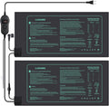 LUXBIRD 2 Pack Seedling Heat Mats with Digital Thermostat Controller 10 x 20.75 30W for Seed Starting Germination Hydroponics Brewing Breeding Greenhouses (LB-HT02)