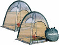 2pcs Quick Set up Mini Greenhouse Portable Small PVC Cover for Garden Flower and Flowerpot Cold Frost Protector Portable Carry Bag with 8 Stakes (PVC (28 L x 28 W x 32 H))