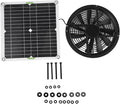 ViaGasaFamido 10 Inch Circular Ventilation Cabinet Solar Panel Fan 100W Solar Panel Fan Kit for Small Chicken Coops Greenhouses Sheds Pet Houses Window Exhaust