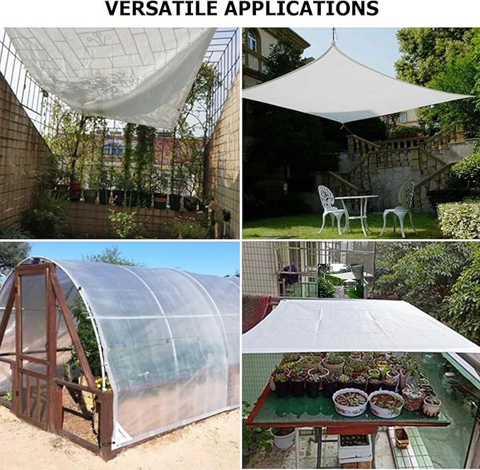Clear Greenhouse Heavy Duty tarp 14 Mil Clear Waterproof CoverUV Resistant Poly Tarp with Grommets 30x20ft Superior Strengthfor Gardening Farming Nursery Garden