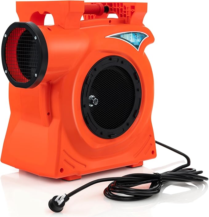 HONEY JOY Commercial Air Blower 3HP/2200W High Power Bounce House Blower Integrated Handle Air Blower for Large Outdoor Inflatables Air Sofas Electric Pump Fan for Bouncy Castle (3HP/2200W)