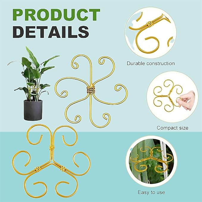 Plant Stem Support Set Reusable Plastic Climbing Plant Supports Plants Trellis Plant Support for Indoor Plants Upgrade Plastic Reusable Plant Stabilizer Indoor Plants Accessories (Heart 12pcs)
