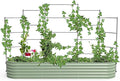Vego Garden Modular Wall Trellis System Five Section 9.5' Long for 2.5' x 9.5' (10 in 1) Garden Beds