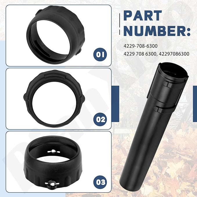 4229-708-6300 Lower Blower Tube Nozzle Replacement Compatible with STI-HL BG55 BG56 BG85 BG86 BGE61 BGE71 SHE81 Leaf Blower Tube Nozzle 4229 708 6300 42297086300
