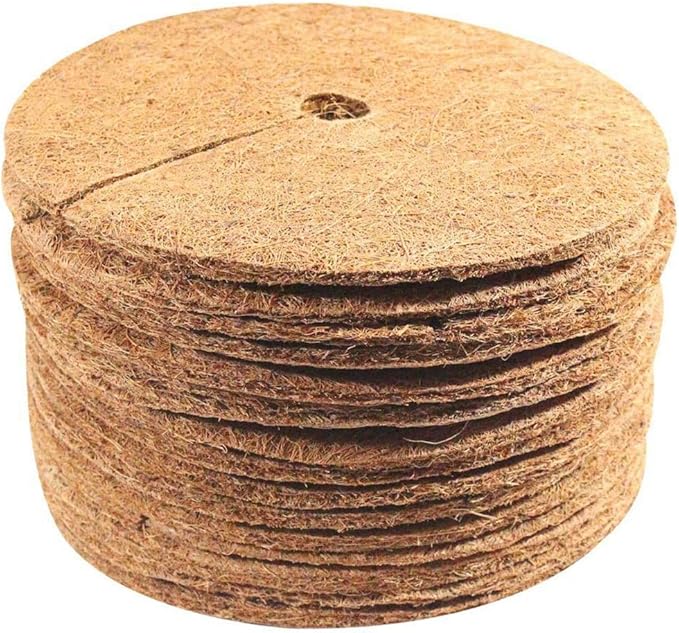 1pcs Coco Coir Plant Cover Mulch Mat Weed Control Fabric for Flower Pot Rings Coconut Tree Trunk Protector Planter Root Protection (Size : 45x45cm)