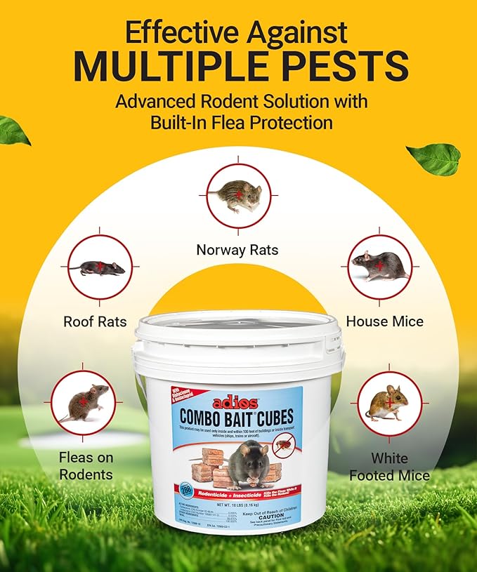 Kaput Adios Rodent Combo Bait Cubes