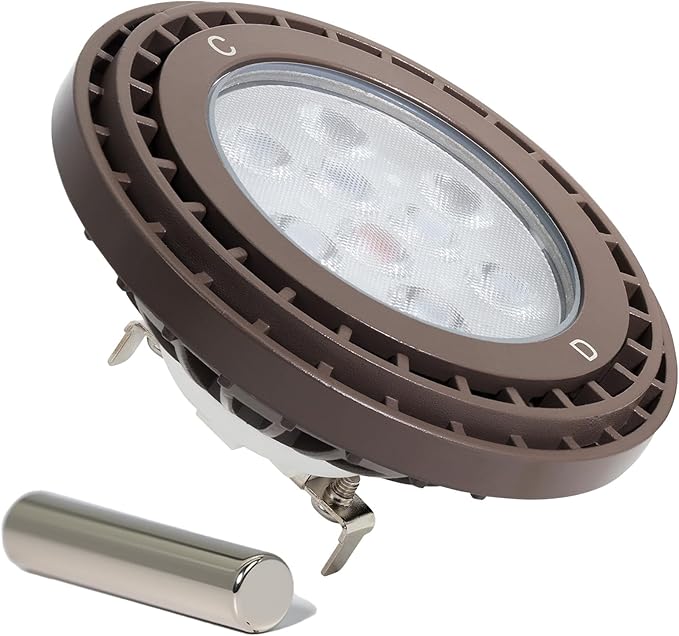 PAR36 LED Landscape Bulb Dimmable Waterproof PAR36 LED Bulb 7W/11W/15W Magnetic Touch Dimming 12V Landscape Lights 2700-3000K 40° Outdoor Spotlight for Outdoor Landscape Lighting 1 Pack
