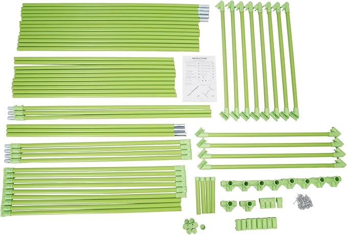 Grape Vine Trellis122.05×78.74×90.55in Garden Plant Support Trellis Plant Climbing Pergola Plant Support Rack Trellises for Grape Vine Vegetable FlowerGarden Decoration (Green 122.05×78.74×90.55in)