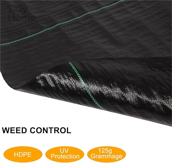 Weed Barrier Fabric 4 * 100ft Black Weeding Cloth Polyethylene FoldableUsed for Weed Control Landscape Ground Cover