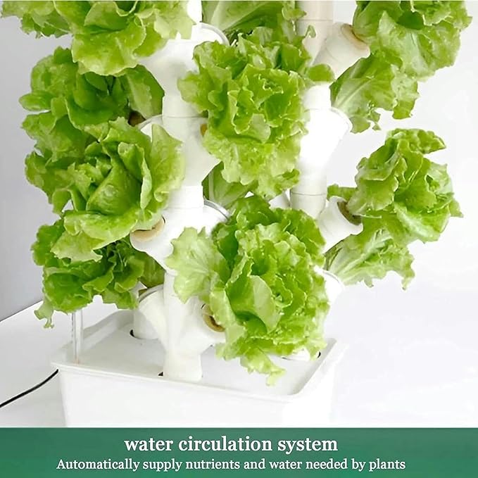 Indoor Hydroponic Growing System Freestanding Planting Tower SetPlant Vertical Hydroponics Hydroponic Planter for Herb VegetableB