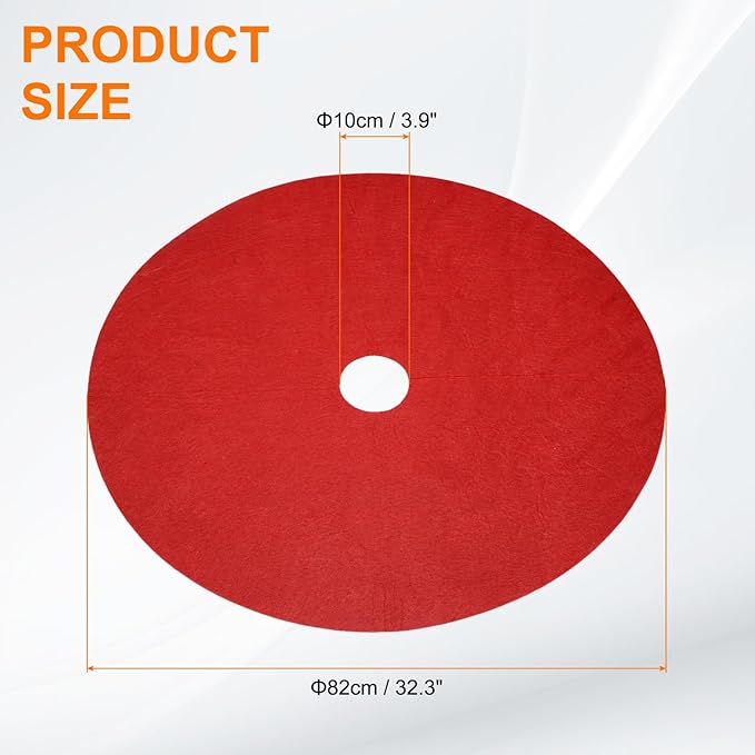 HARFINGTON 6pcs Tree Mulch Ring 32.3 Inch Non-Woven Round Tree Protector Weed Barrier Mat Plant Cover Rings for Weed Grass Control Root Protection Red