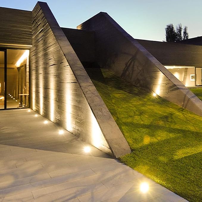 6PCS 3W IP67 Waterproof LED Landscape Lights - Stainless Steel Recessed Spotlights Low Voltage 12V Mini Well Lights
