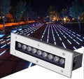 Rectangular Ground Landscape Light - Outdoor Ground Spotlight IP66 Waterproof AC85-265V Garden LED Spotlight Recessed LED Underground Light for Villas Patio Deck Lawn Landscape Lighting (Blue 24