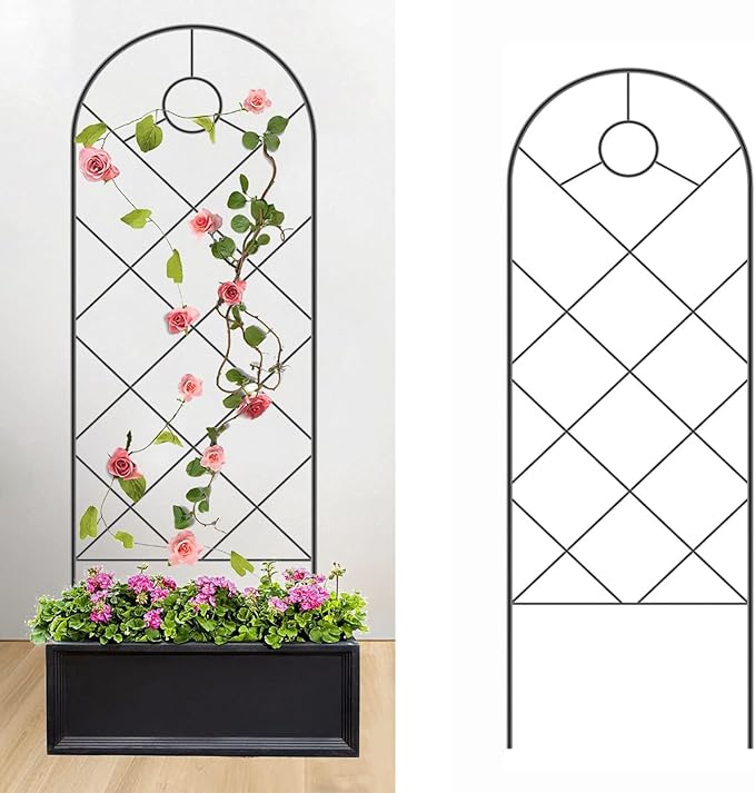 22.8 * 7.9in Metal Trellis Garden Trellis for Lawn Garden Backyard