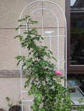 5.9/6.5/7.2ft Iron Garden Trellis Rustproof Sturdy Trellis for Patio Lawn Yard Backyard Wall Brackets(Color:WhiteSize:180cm(5.9ft))