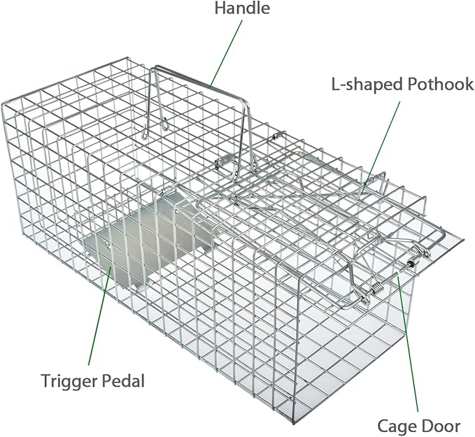 Squirrel Trap Heavy Duty Humane Live Animal Cage Trap (No Assembly Required) - 17 x 7 x 7