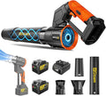 Electric Leaf Blower Cordless -850CFM 250+MPH 3000W Brushless Leaf Blower with 2×6.0Ah Batteries 180° Rotatable 2-in-1 Handheld Blower 3-Speed for Lawn Care/Yard/Car/Patio
