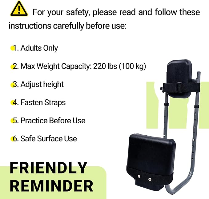 Knee Seat for Gardening with Straps – Ergonomic Garden Kneeler and Seat with Knee Pads &amp Joint Support Gardening Workseat for Seniors Yard &amp Farm Work