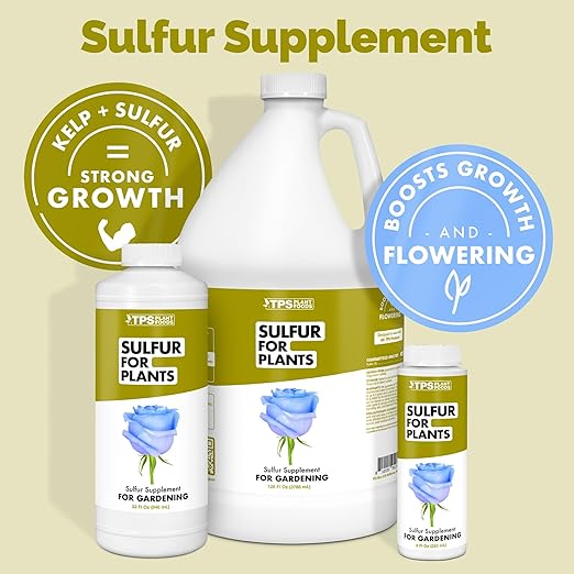 Sulfur Fertilizer for Plants – Soil Amendment for Healthier Boosted Growth Liquid Plant Food 32 oz (1 Quart)