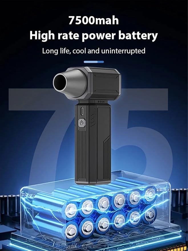 130000RPM Turbo Jet Fan Wind Speed 52m/s Brushless Motor Handheld Duct Fan High-Performance Cyclone Turbo Electric Air Blower