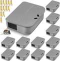 Qualirey 12 Pcs Mouse Bait Stations Mouse Stations with Keys Traps Keeps Children and Pets Indoor and Outdoor Only for Small Mice Bait Not Included (Gray)